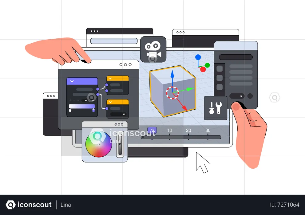 Editor Program interface  Illustration