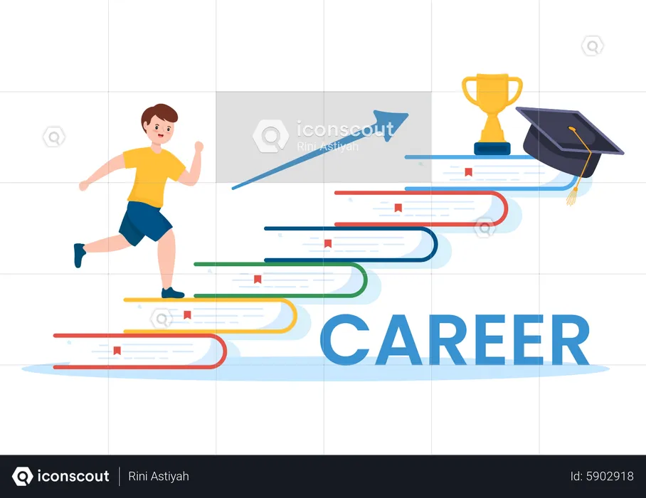 Education Career growth  Illustration