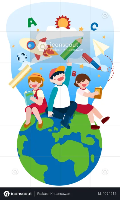 Enfant d'éducation internationale  Illustration