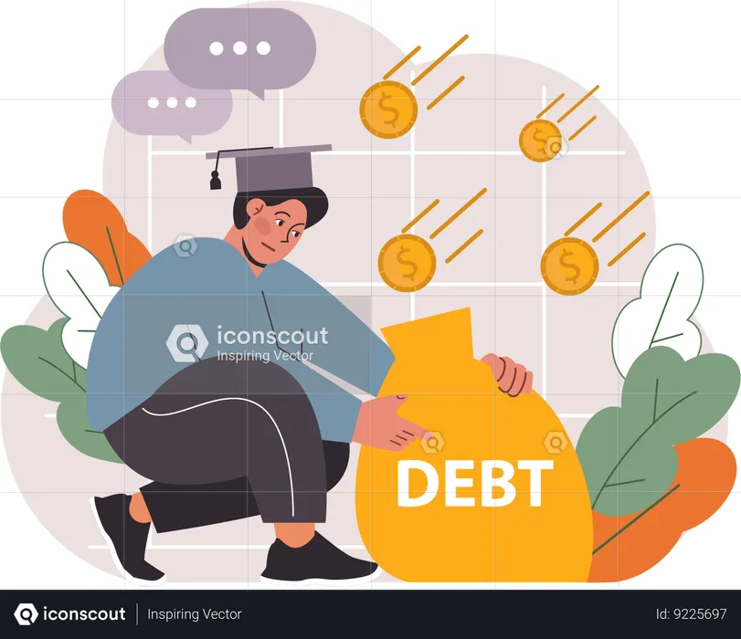 Education Loan Crisis  Illustration