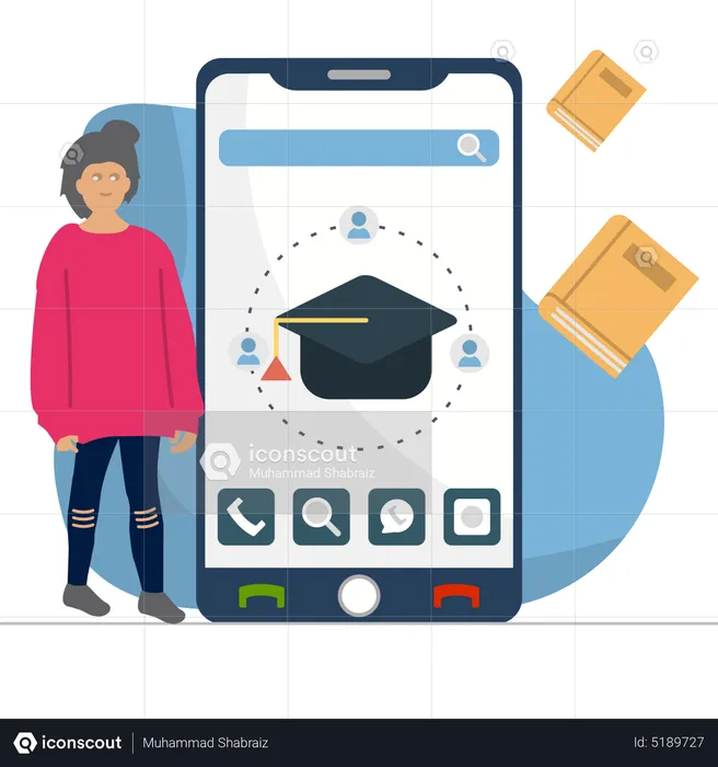 Éducation mobile  Illustration