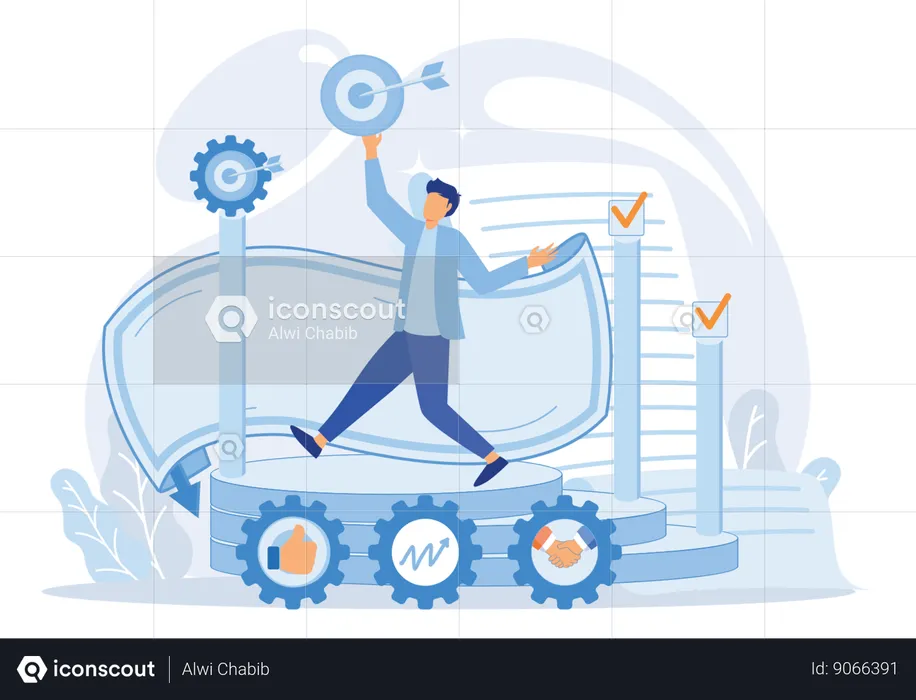 Education Or Knowledge To Growth Career Path  Illustration