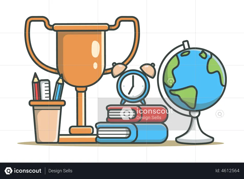 Education trophy  Illustration