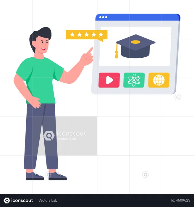 Education Website  Illustration