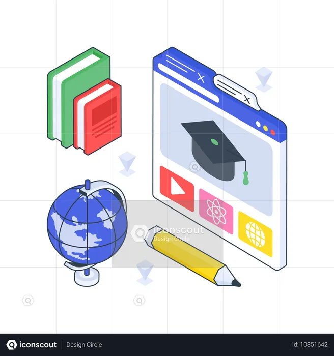 Education Website  Illustration