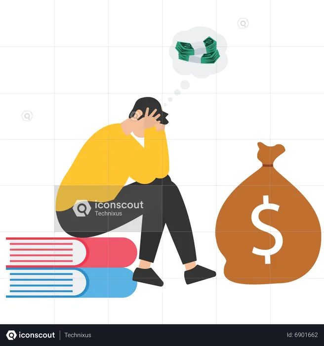 Educational financial problems  Illustration