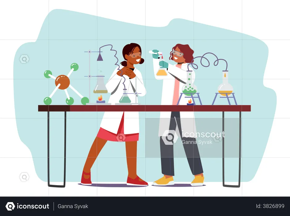 Educational Science Activities For Kids  Illustration