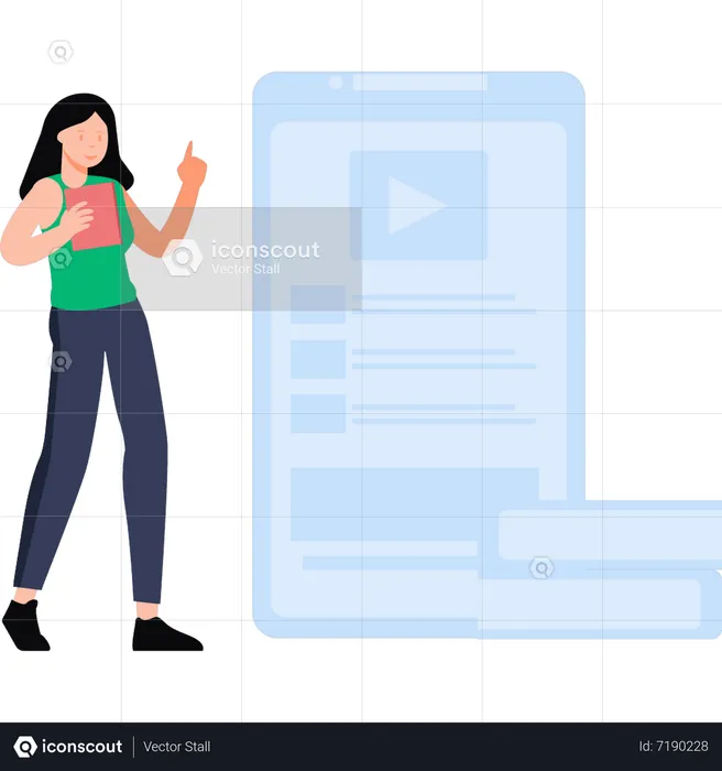 Educational videos are on mobile phones  Illustration
