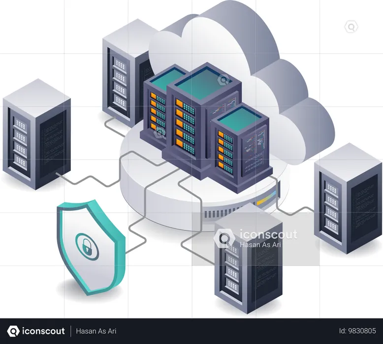 Effektive Cloud-Server-Management-Lösungen für Technologie  Illustration