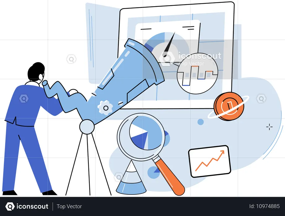 Efficient management key metrics drives success in finance  Illustration
