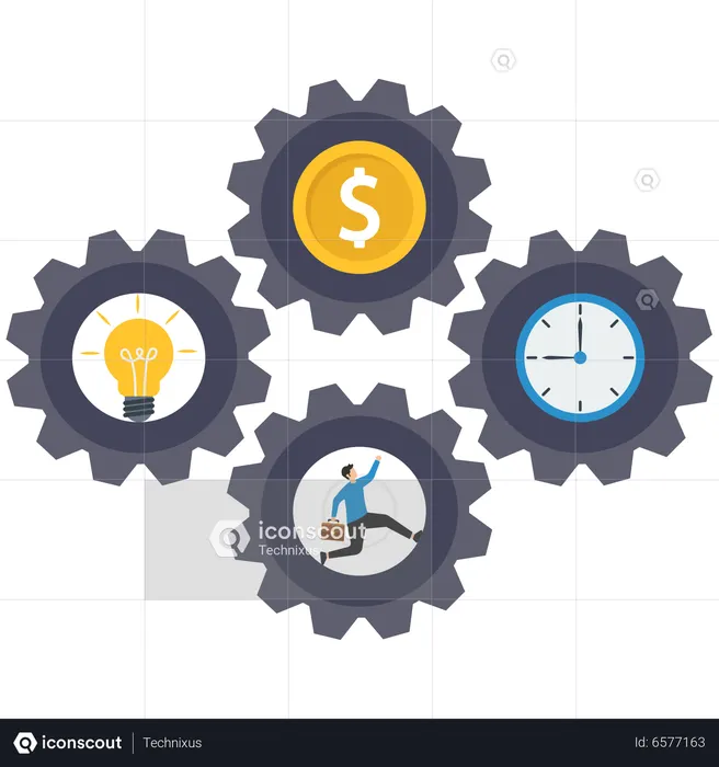 Effort And Time To Make Money For Long Term Investment  Illustration