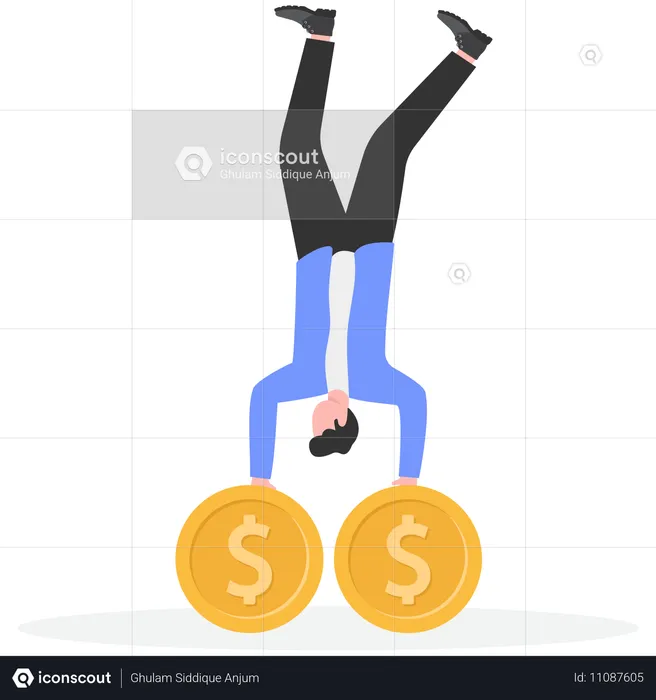 Effort to earn more money  Illustration