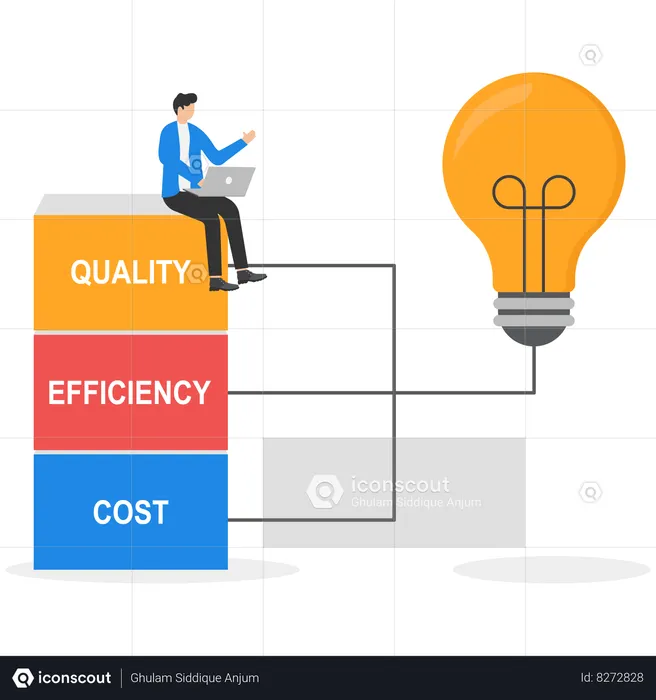 Eficiência de qualidade  Ilustração