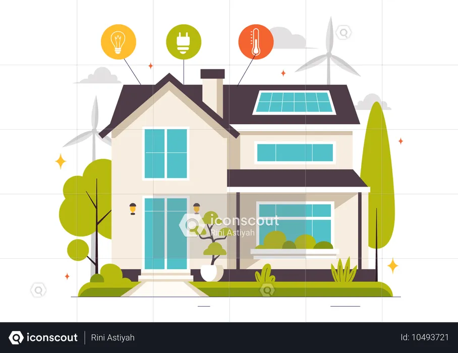 Eficiencia energética en el hogar  Ilustración