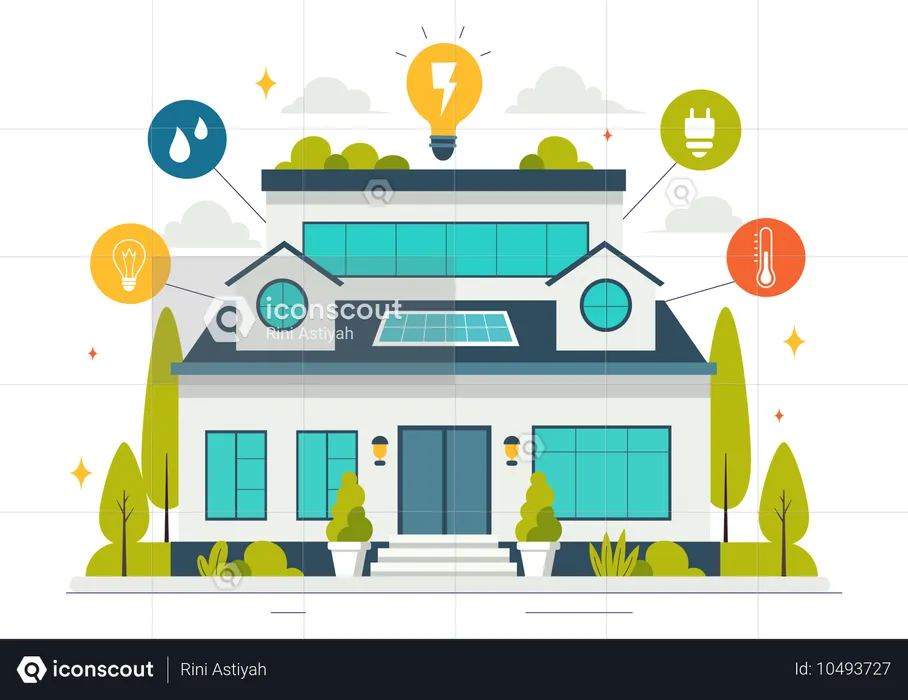 Eficiencia energética en el hogar  Ilustración