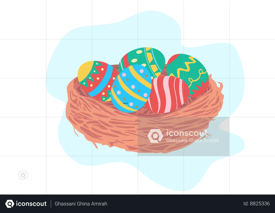 Eggs for Easter  Illustration