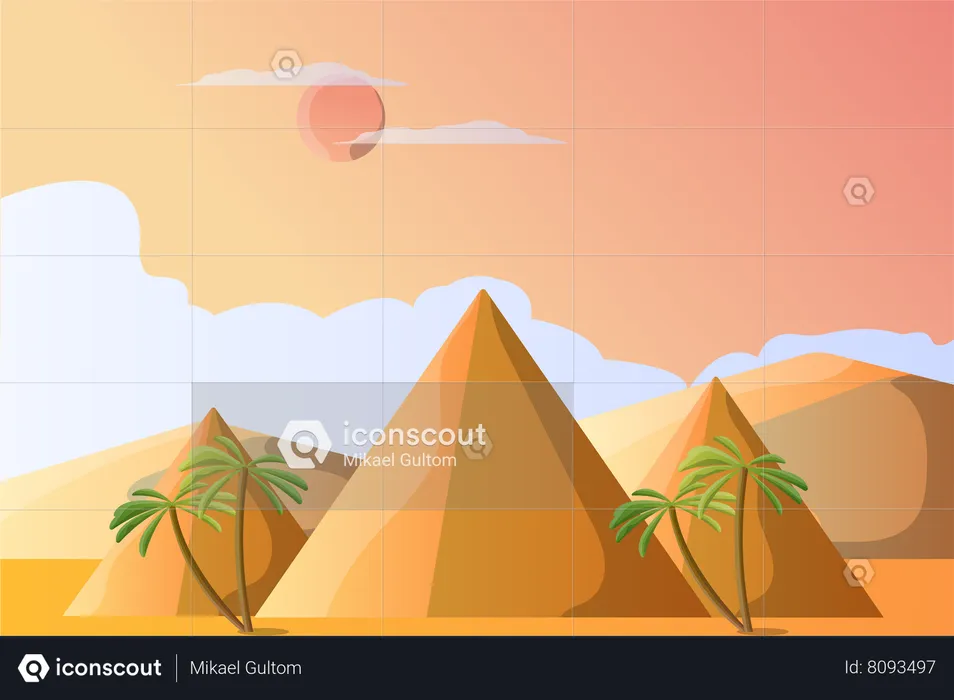 Egypt pyramid  Illustration