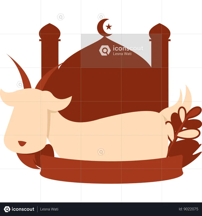 Eid Adha Greeting  Illustration