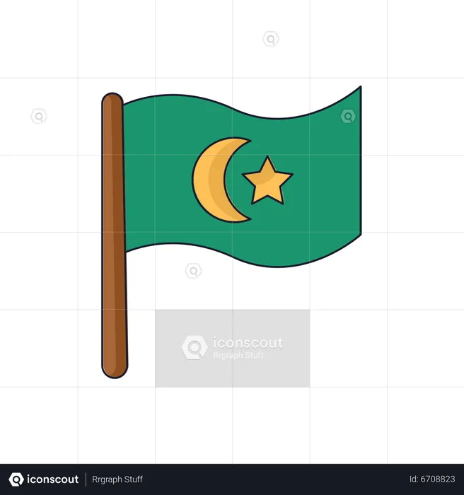 Eid Flag  Illustration