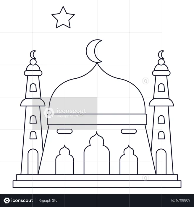 Eid Masjid  Illustration