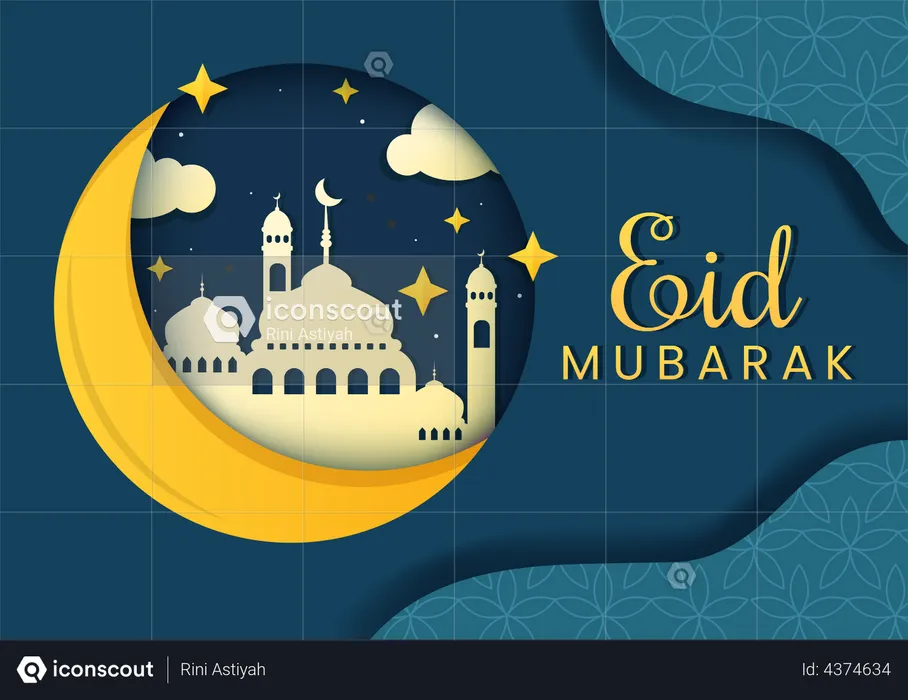 Eid Mubarak  Illustration