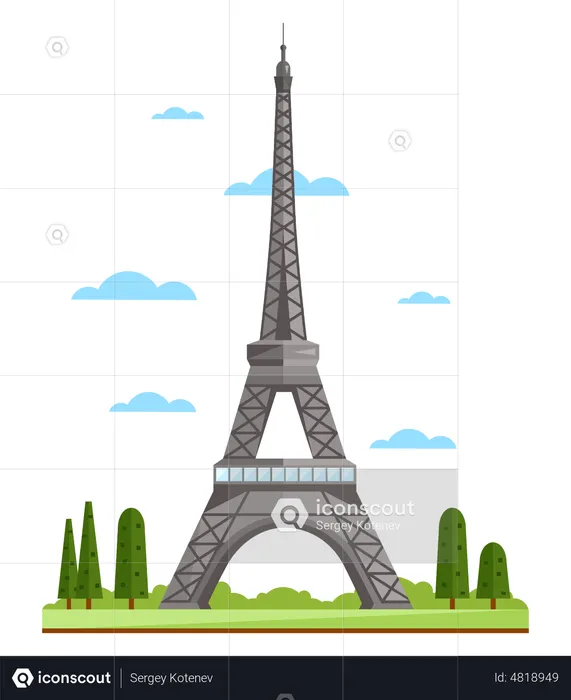 Eiffel Tower In Paris  Illustration