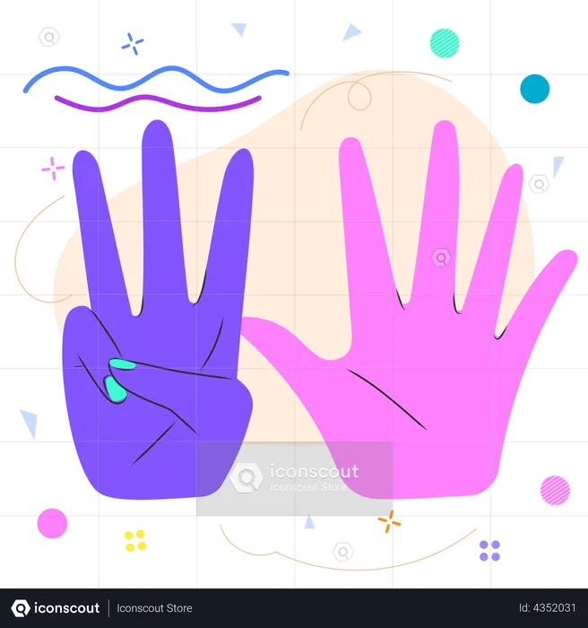 Eight Finger  Illustration