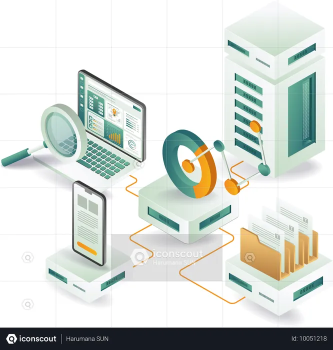 Ein Computerserver  Illustration