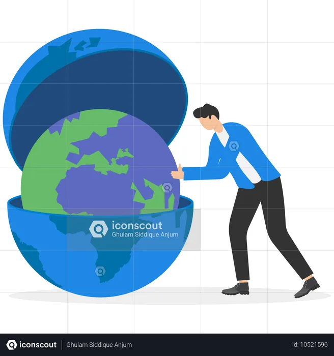 Ein Globus innerhalb eines anderen globale Erwärmung Erwärmung Auswirkungen  Illustration