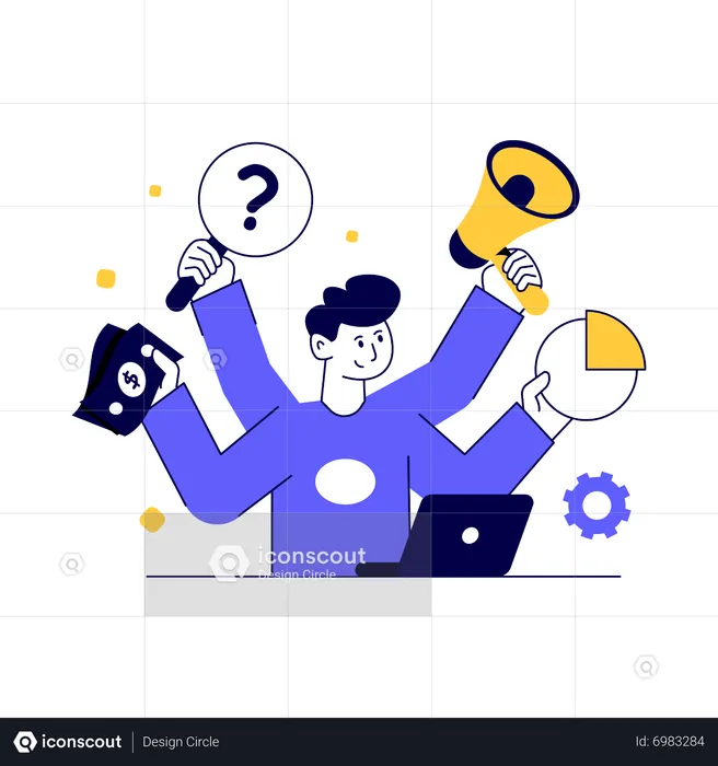 Einkaufsmarketing  Illustration