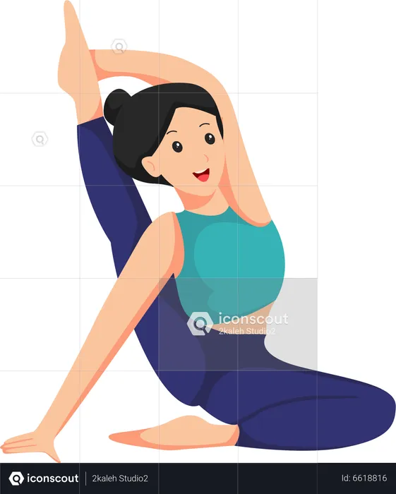 Ejercicio de yoga  Ilustración