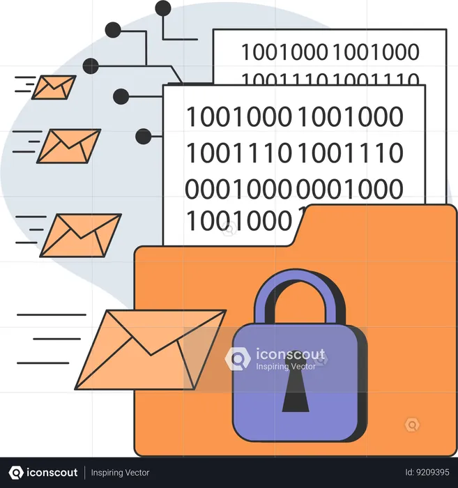 El cifrado de datos es imprescindible para la protección de datos.  Ilustración