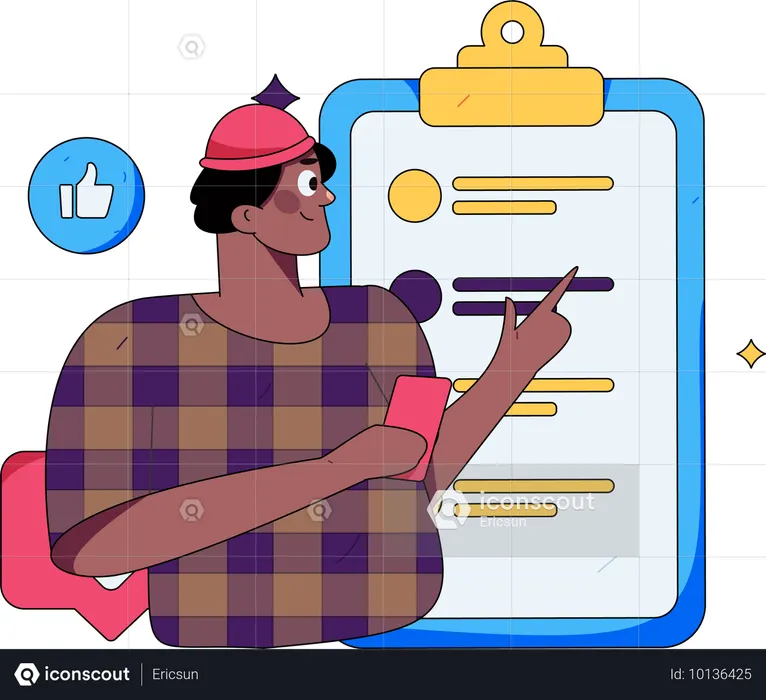 El cliente completa los detalles de KYC  Ilustración