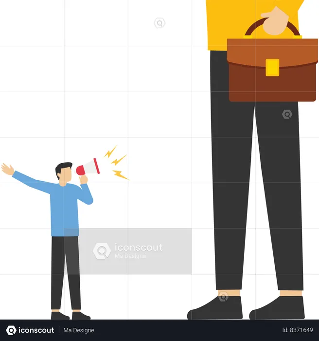 El empresario está en busca de un nuevo empleado  Ilustración