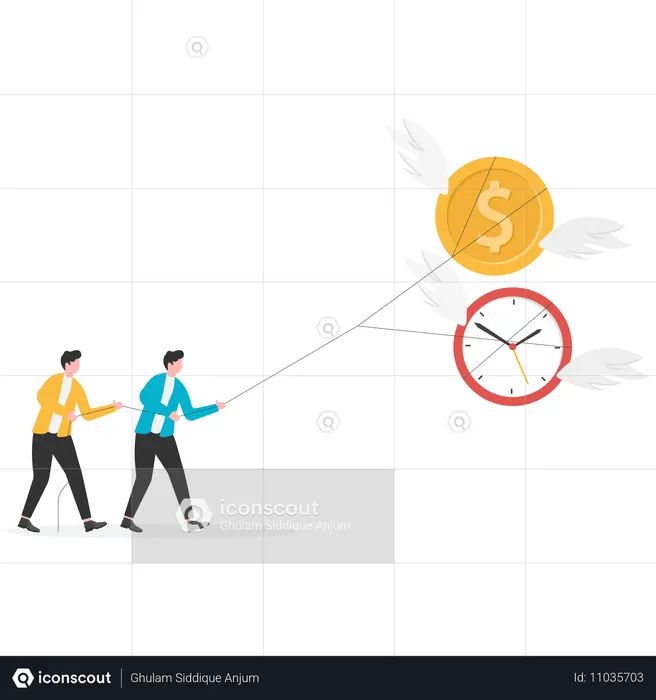 El empresario recuerda pagar el dinero a tiempo  Ilustración
