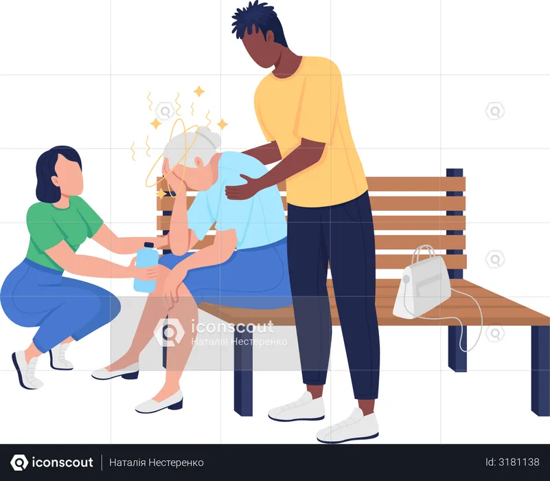 Elderly care  Illustration