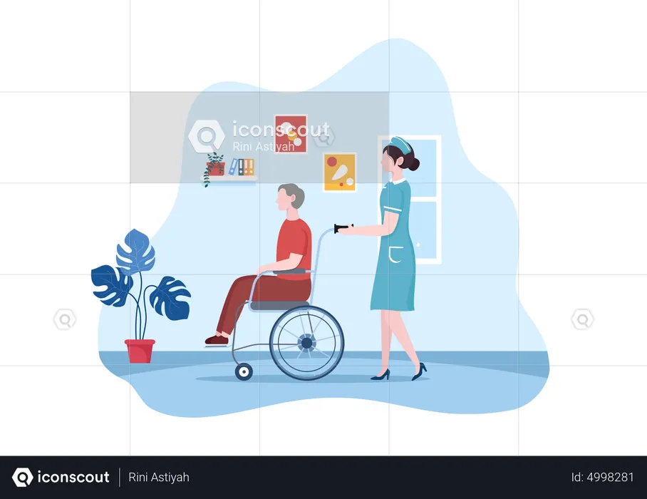 Elderly Care Services  Illustration