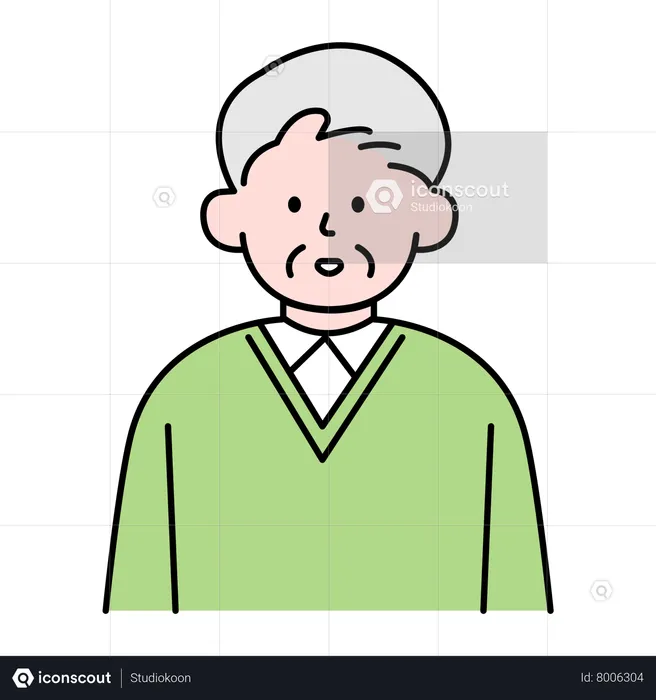 Elderly Man  Illustration