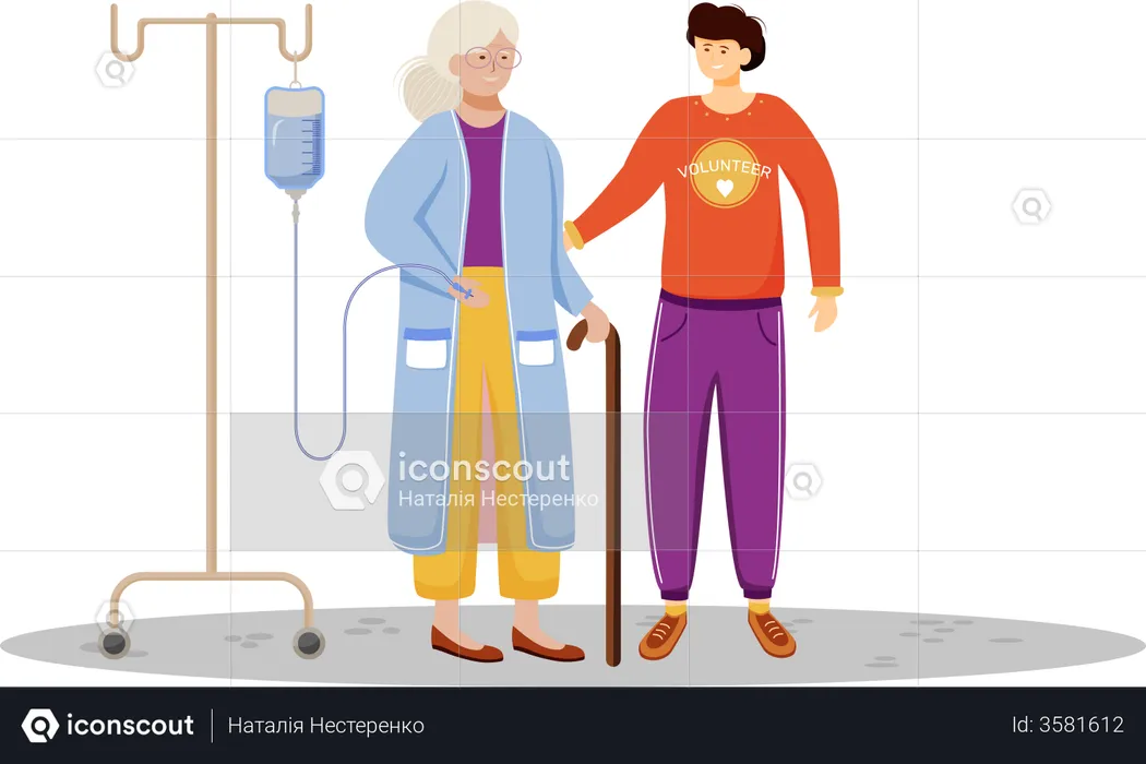 Elderly welfare  Illustration