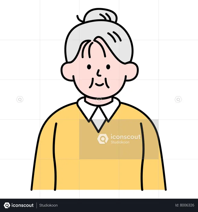 Elderly Woman  Illustration