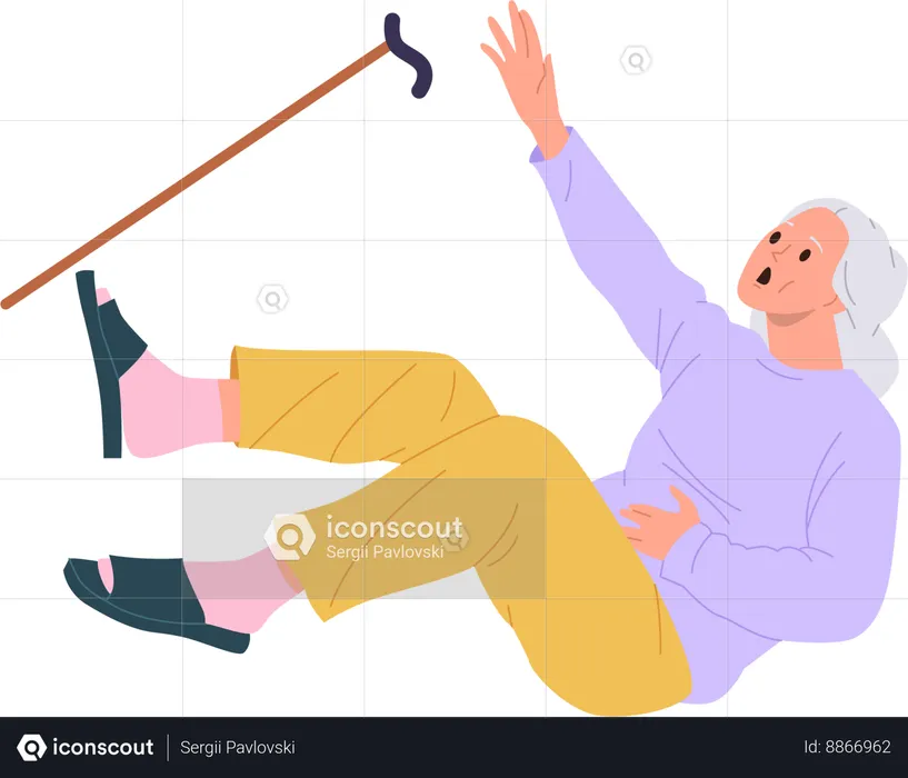 Premium Vector  Cute little boy having accident slipping on wet