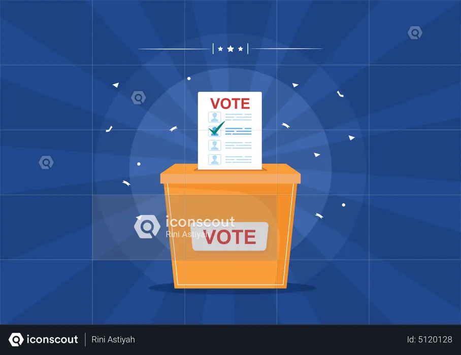 Conteo de votos electorales  Ilustración