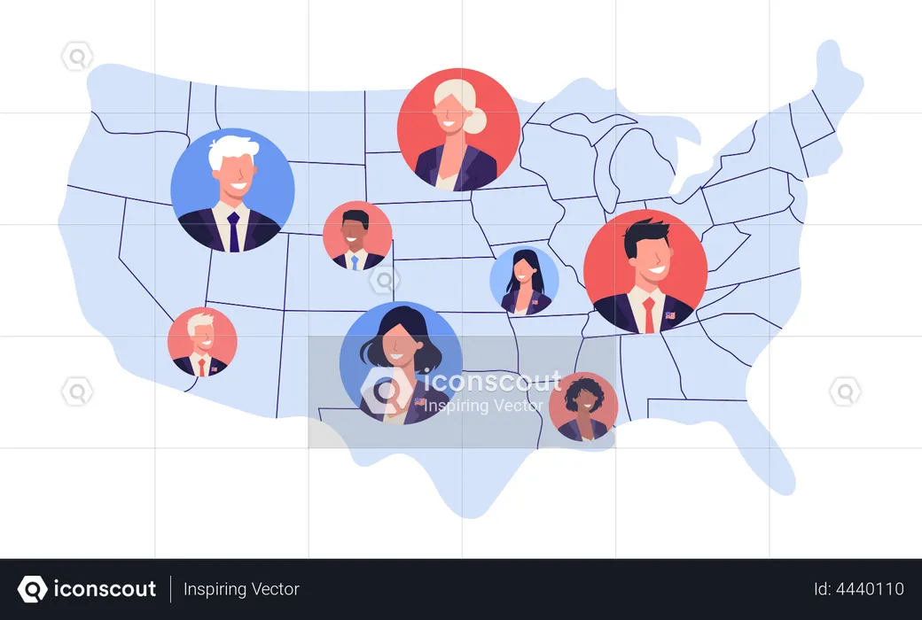 Elecciones en Estados Unidos  Ilustración