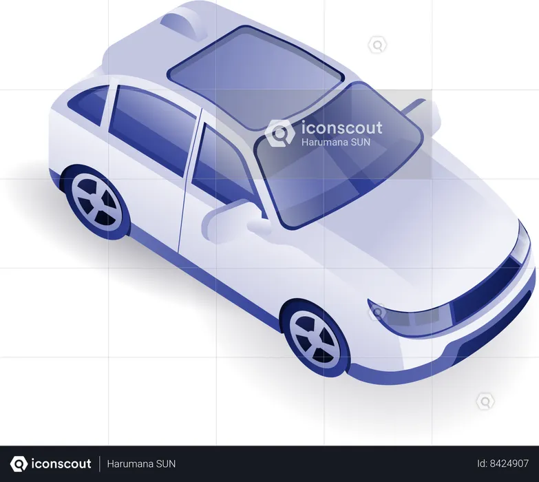 Electric car  Illustration