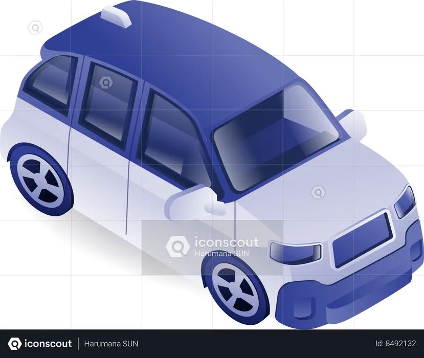 Electric car  Illustration