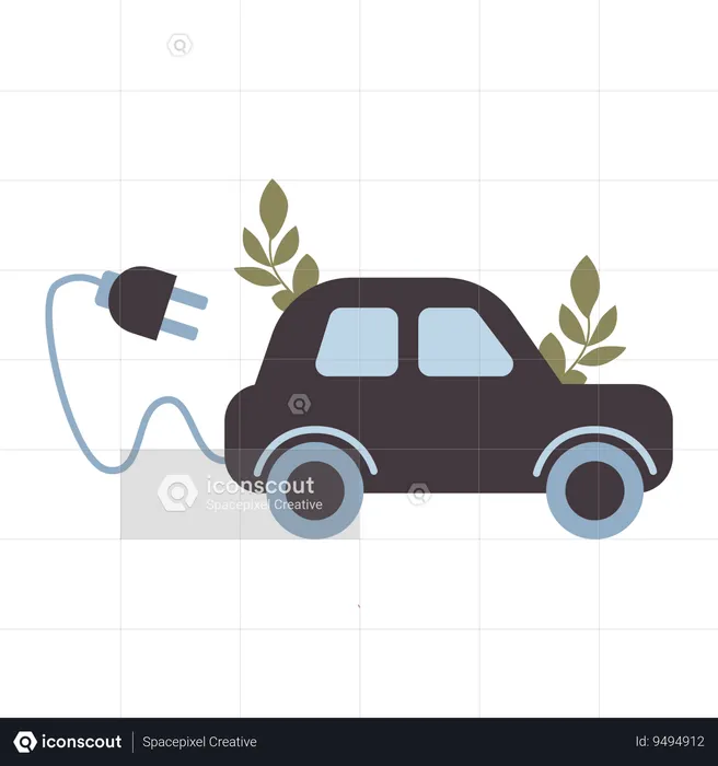 Electric Car  Illustration