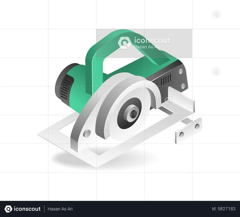 Electric sawing machine  Illustration