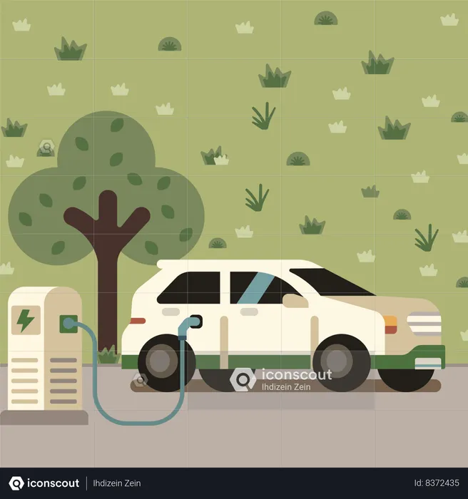 Electric Vehicle  Illustration