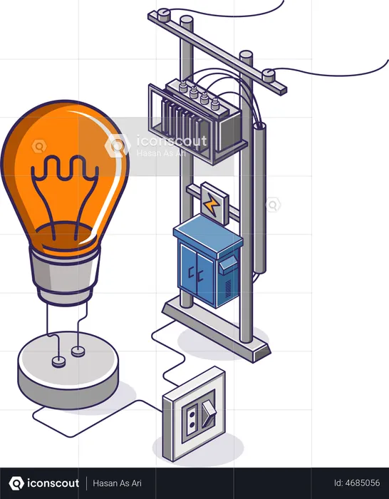 Electrical panels and switches  Illustration