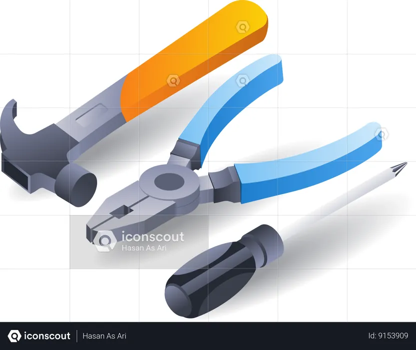 Electrical repair tools  Illustration